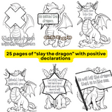 Printable Fear No Evil Coloring Sheets Positive Declarations – Mindfulness & Stress Relief 150 Printable Pages PDF
