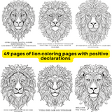Printable Animal Coloring Sheets Positive Declarations & Proverbs – Mindfulness & Stress Relief for Adults 149-Page PDF