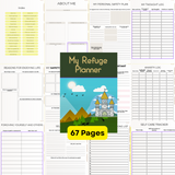 My Safety Plan Toolkit- Self-Help Mental Health Worksheets, Digital Planners & Therapeutic Tools
