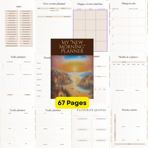 Grief & Healing Digital Bundle- Morning Planner, Workbook & Notion Template for Bereavement Support
