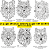 Printable Animal Coloring Sheets Positive Declarations & Proverbs – Mindfulness & Stress Relief for Adults 149-Page PDF